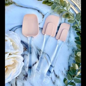 Blush Pink Silicone Three piece Silicone Spatula set